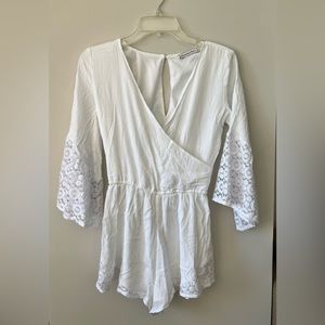 Abercrombie and Fitch White Romper, Size S